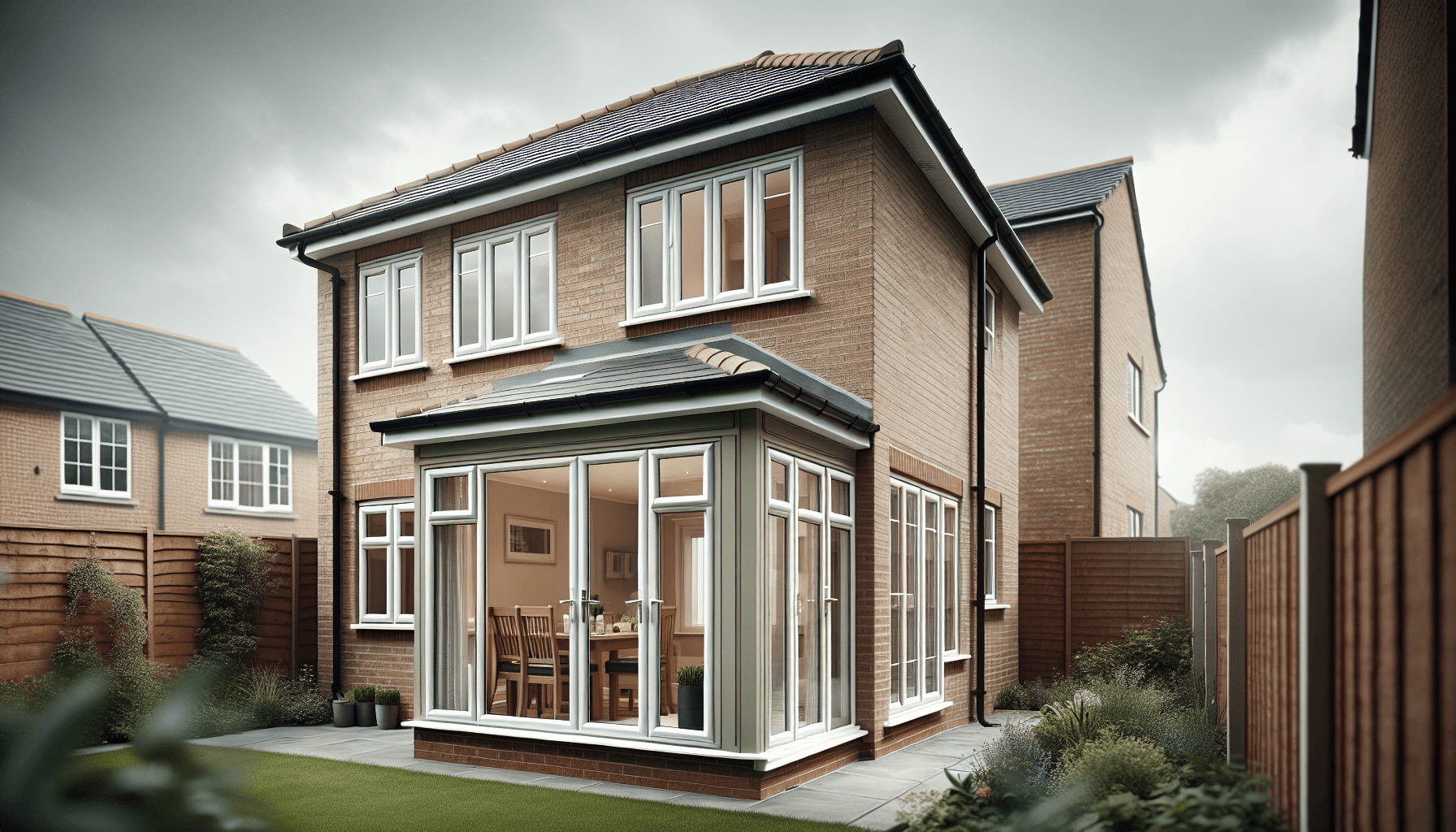 Double storey side and rear extension adding significant living space to a UK family home